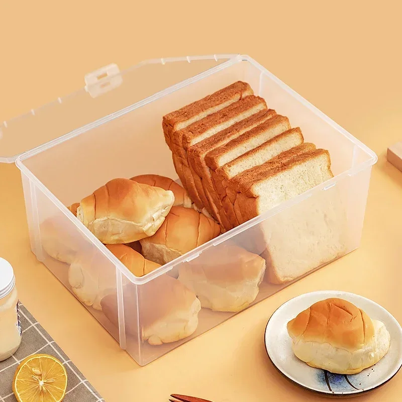 Contenitori ermetici per uso alimentare per alimenti contenitore in plastica sigillato trasparente con coperchio breadbox per la conservazione del