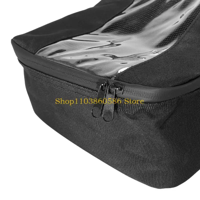242A Handlebar Storage Bag with Clear Phone Window, Zippered Pocket and Strap Mount for Daily Commute Checks and Route View