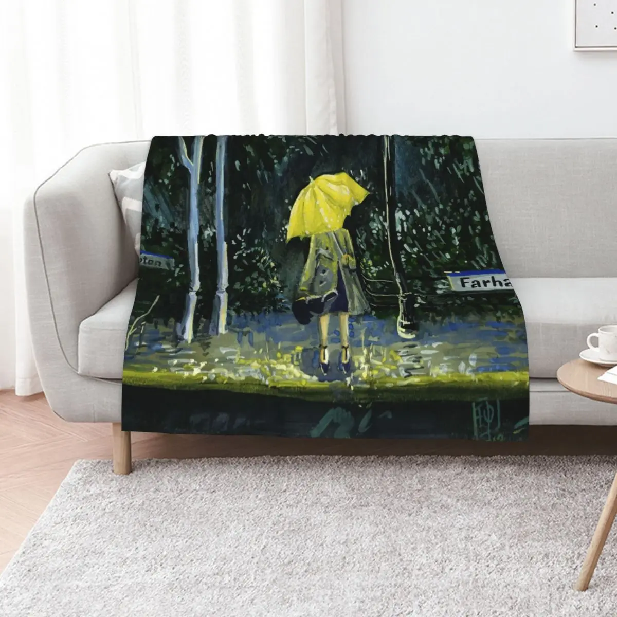 Yellow umbrella part 2 Throw Blanket heavy to sleep Softest Luxury St christmas decoration Soft for winter Blankets