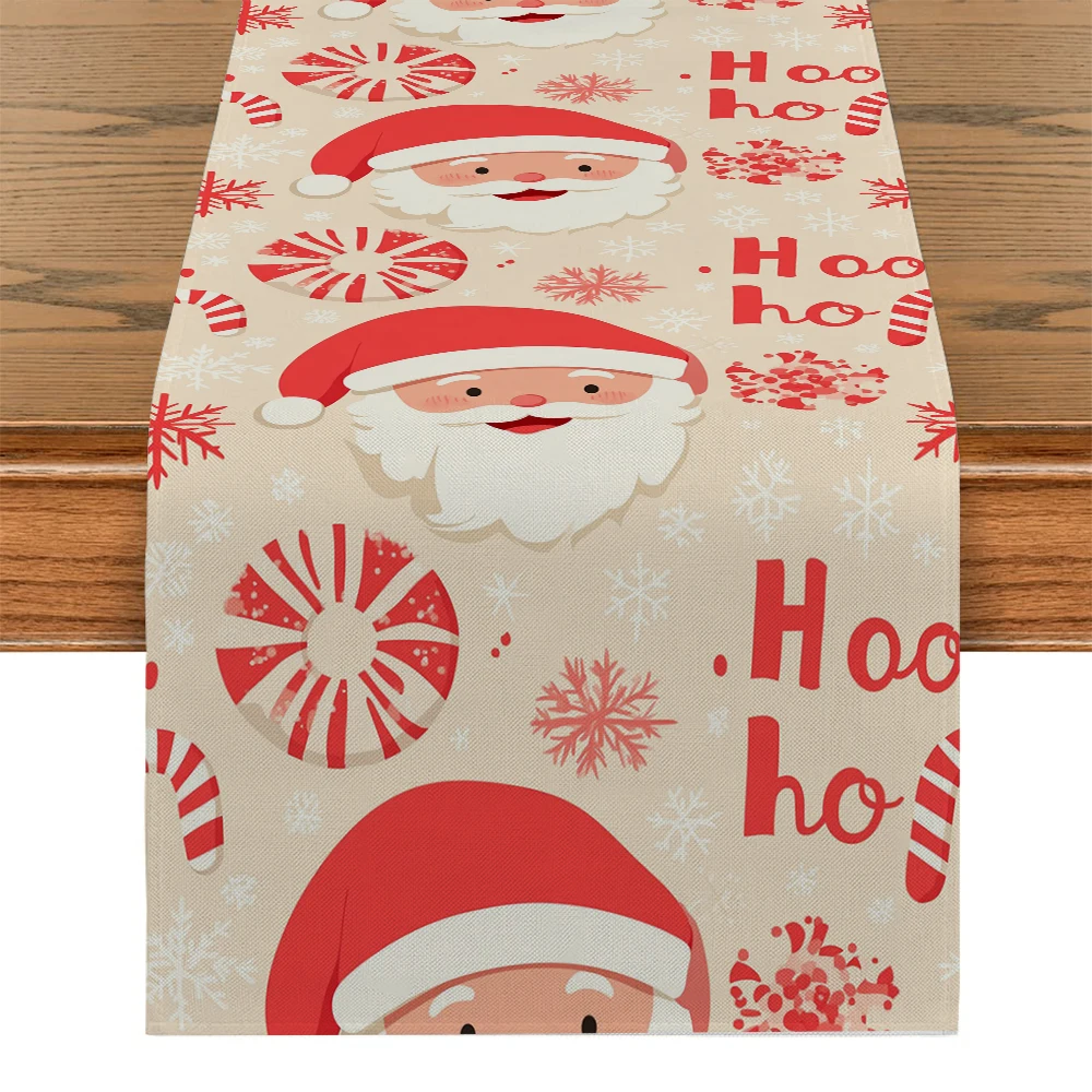 

Christmas Cartoon Santa Claus Table Runners Dresser Table Decor Farmhouse Dining Table Runner Holiday Party Decoration