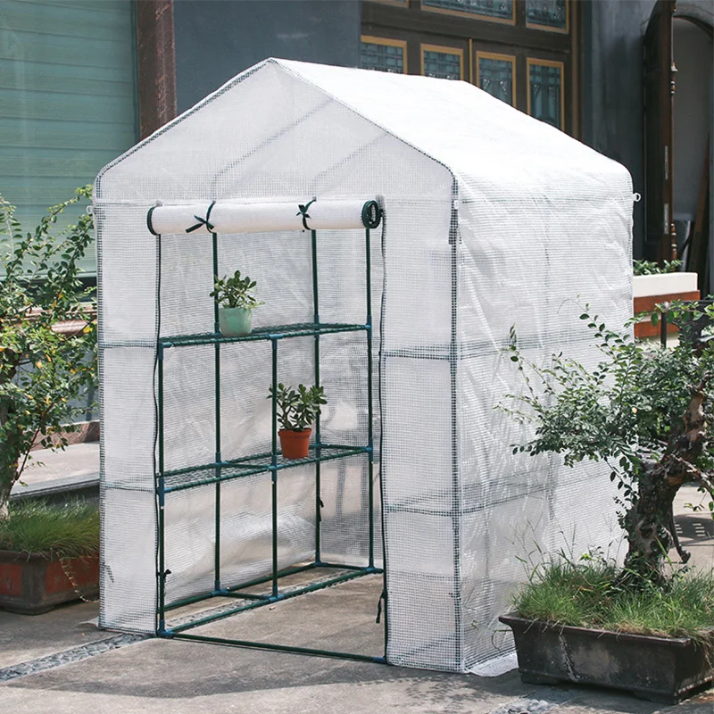 Imagem -02 - Vokanda-mini Green House Shed Plastic Plant Cover Estufa para Jardim Agricultura Agrícola 145x142x195cm