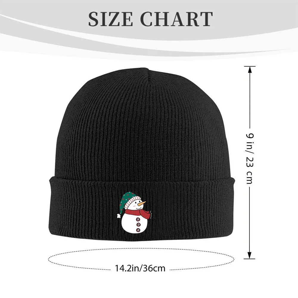 1pc Snowman Christmas Scarf Carrot Nose Buttons Knitted Hat Light Skull Cap Ideal for Fall and Winter Suitable Everyone Holiday