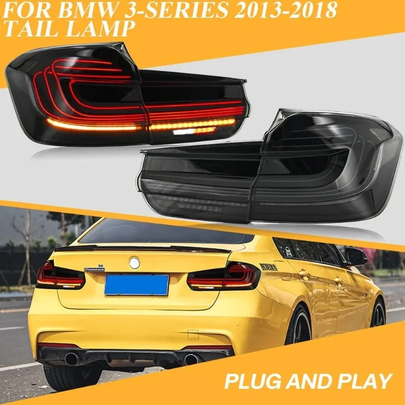 

For BMW 3 Series F30 LED Tail Lights Pair Sequential Rear Lamps Smoke Lens 2013-2018 Upgrade