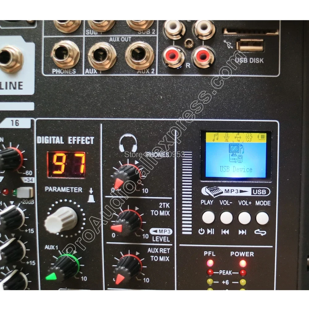 New Professional MICWL TX82 8 Channel Double Group Audio Sound Mixer Mixing Console DSP AUX 48V USB