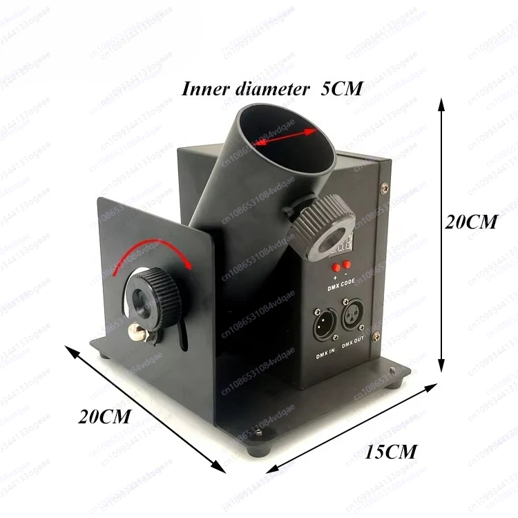 Immediate Response to DMX Controller Single Shot Launcher Longer Jet Distance 60W Confetti Electric Cannon Machine Party