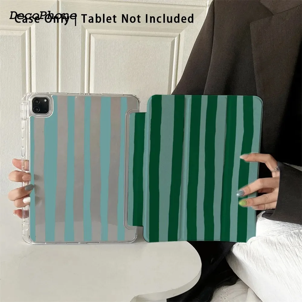 ins Blue checkered pattern tri-fold Tablet CASE For iPad pro 10/11/2020/6th/7th /8th /Air 3rd/Air 4th/9th gen/Air 5th Gen 2022/A