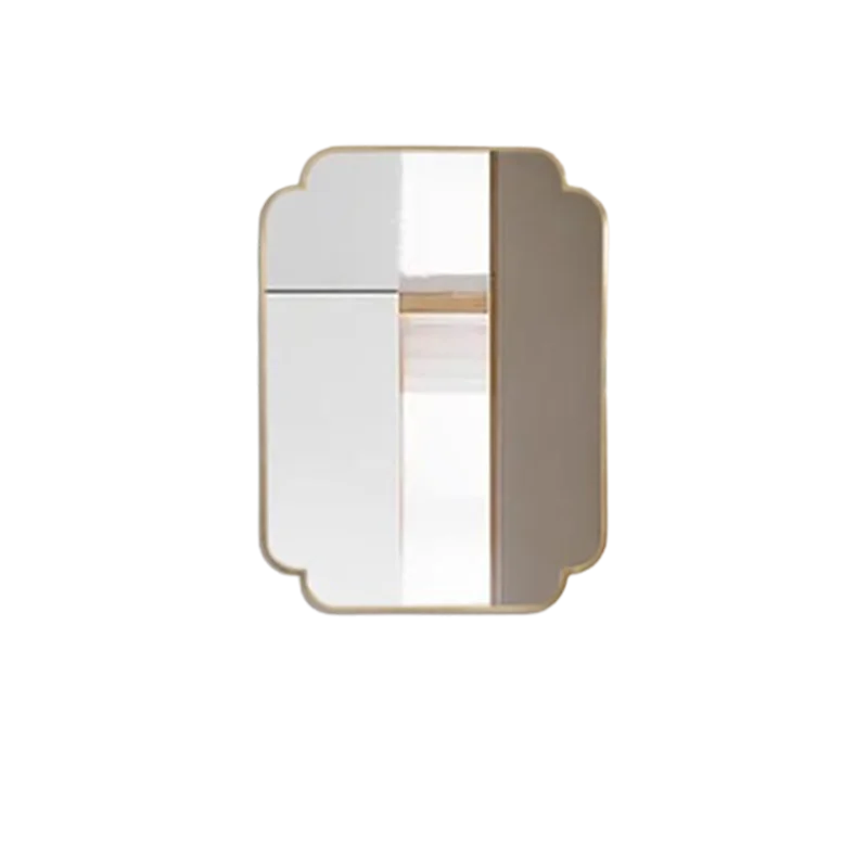 Nordic Wall Mounted Bathroom Mirror Makeup Lighting Irregular Toilet Bathroom Mirror Shower Fogless Espejo Pared Home Furniture