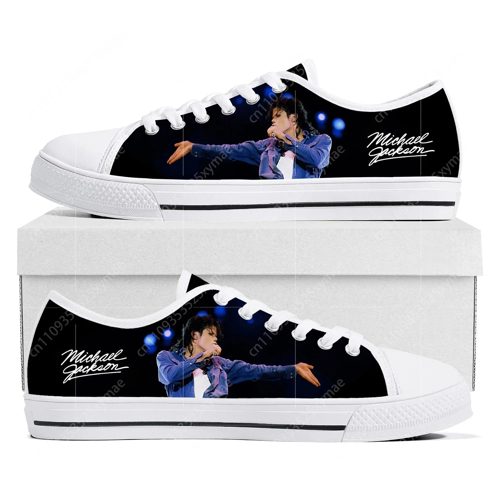 Michael Jackson Dance Singer Low Top Lightweight Sneakers Mens Womens Teenager High quality Canvas Sneaker Travel Casual Shoes