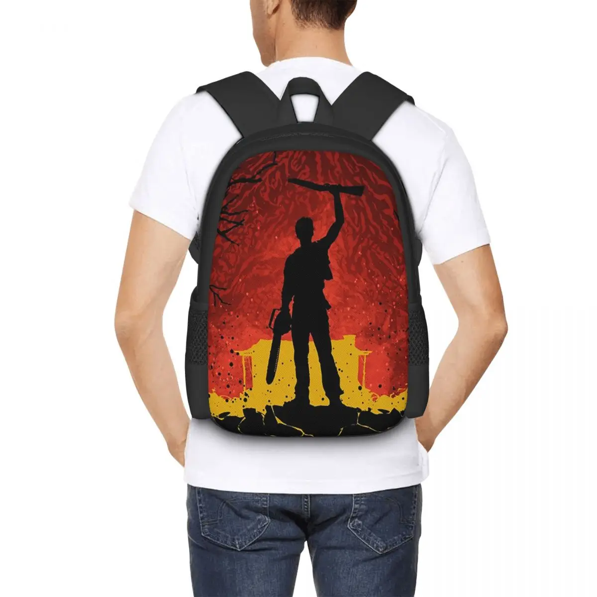 Ash Evil Dead Student Backpack School Bag Hiking Travel Daypack for Boys Girls Fashion Bookbag Shoulder Bags