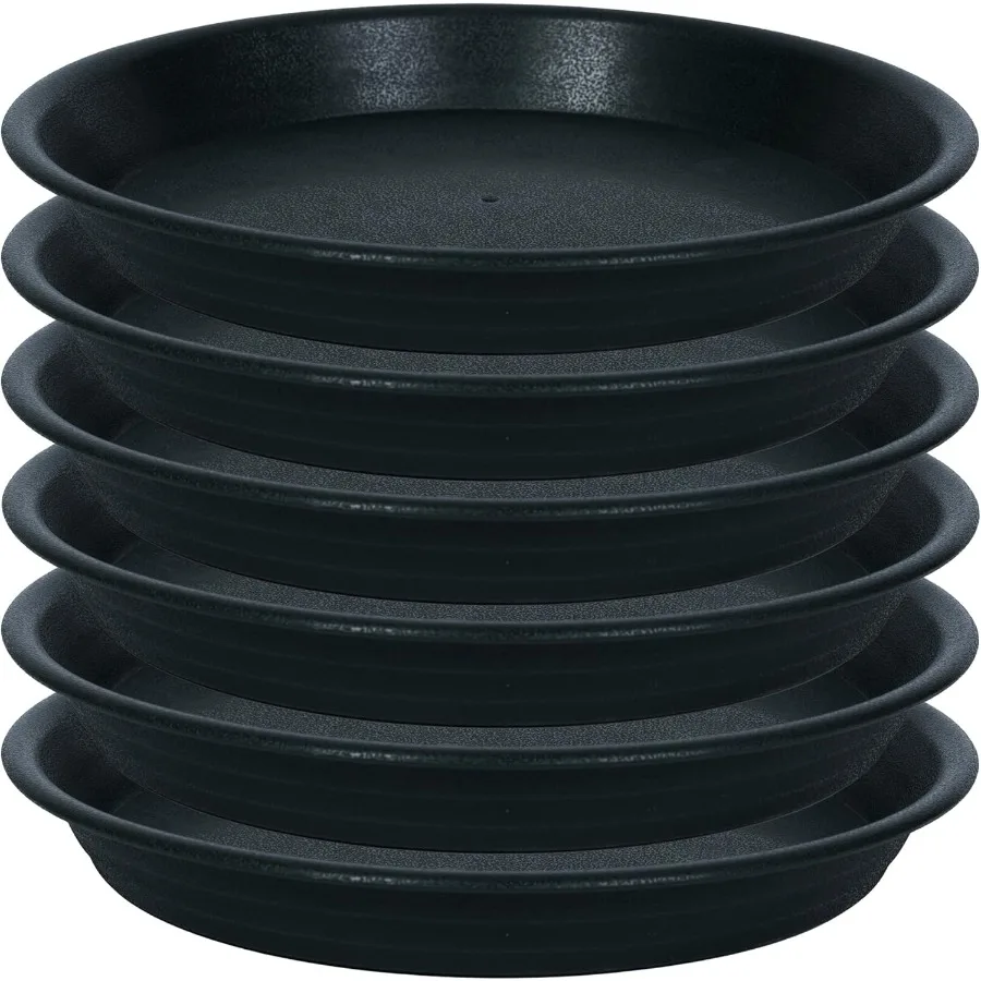 

6 Pack Plant Saucer Drip Tray 11 12 inch Pot Base for Plants Indoor Plastic Flower Planter Saucers and Drip Trays for Outdoors