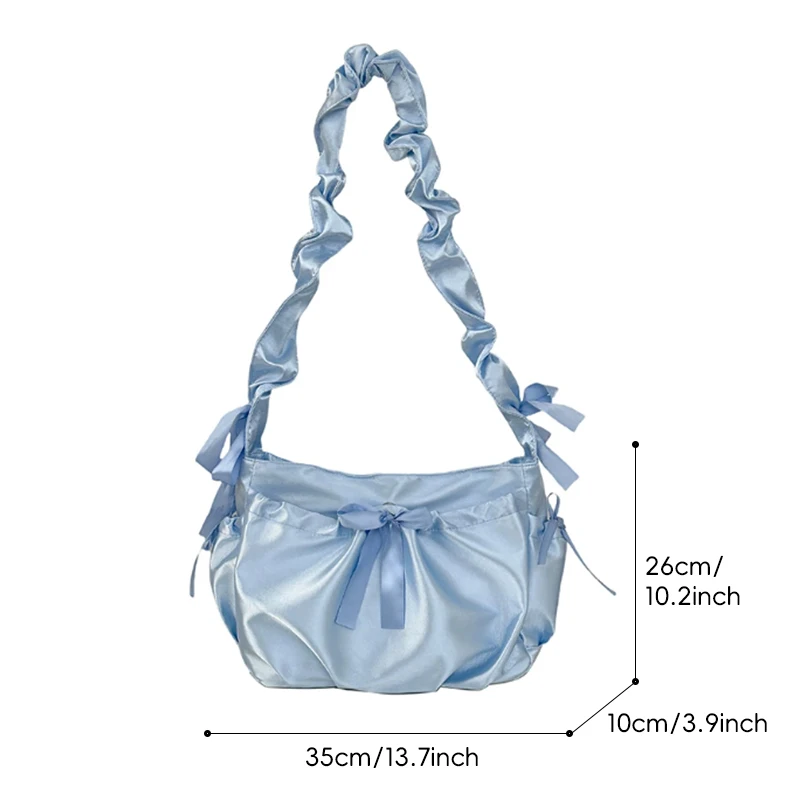 TINYAT Kawaii Lolita Ita Bag Transparent Crossbody Bag for Women Clear Lace Y2K Japanese Style Mini DIY Display Shoulder Bag
