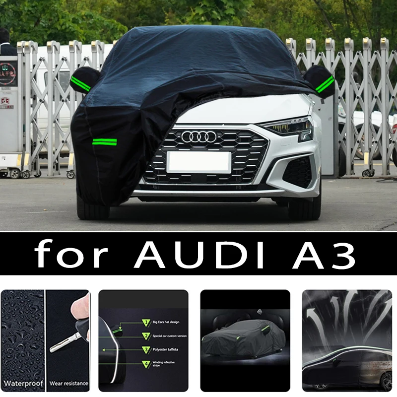 For AUDI A3 Outdoor Protection Full Car Covers Snow Cover Sunshade Waterproof Dustproof Exterior Car accessories