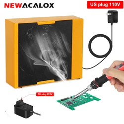 NEWACALOX 30W Solder Fume Extractor Smoke Absorber Remover Smoke Prevention Absorber DIY Working Fan for Soldering Station