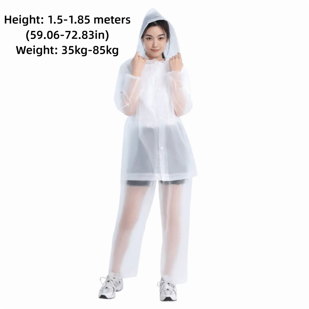 خفيفة الوزن إيفا معطف واق من المطر مجموعة يندبروف تعزيز أزرار سبليت معطف واق من المطر قابل للتعديل التغطية الكاملة غطاء المطر ركوب الدراجات