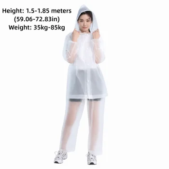 Lightweight Eva Raincoat Set Windproof Strengthen buttons Split Raincoat Adjustable Full Coverage Rain Cover Cycling 6 Lightweight Eva Raincoat Set Windproof Strengthen buttons Split Raincoat Adjustable Full Coverage Rain Cover Cycling 6