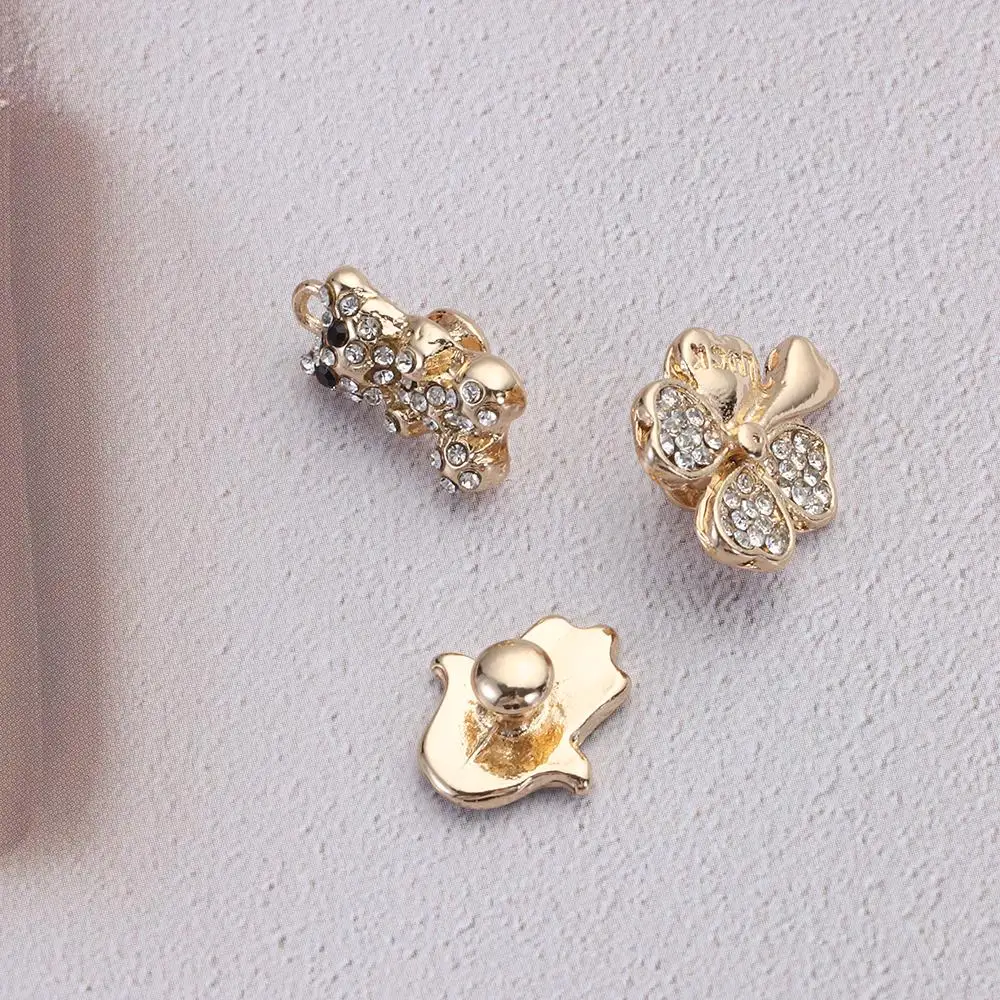เล็บโลหะเพชรอุปกรณ์เสริมสายนาฬิกาเครื่องประดับสายรัดข้อมือ Charms แหวนตกแต่ง