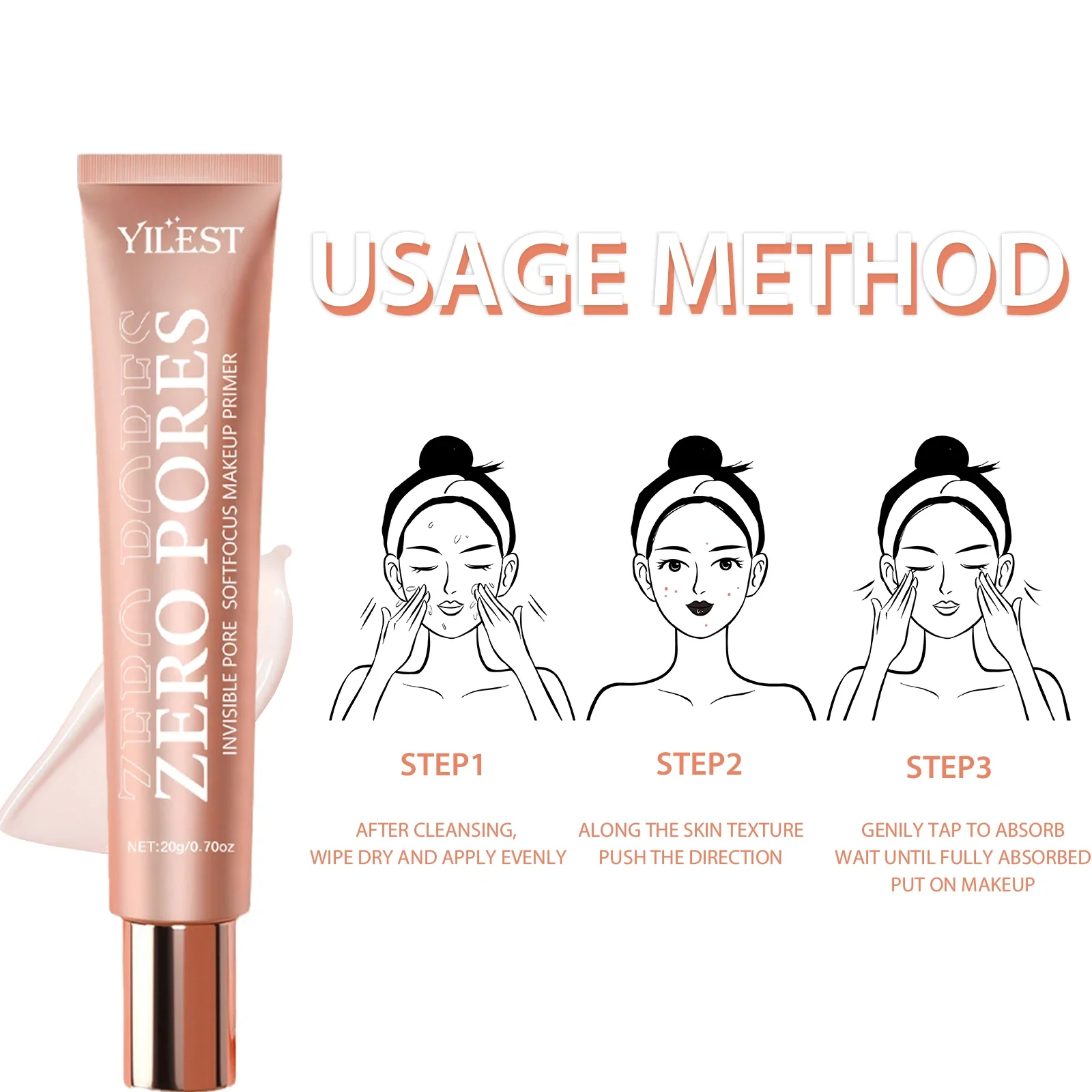 30g Pori invisibili Trucco Primer Base Controllo olio Pelle liscia viso Isolamento opaco Correttore Trucco Cosmet