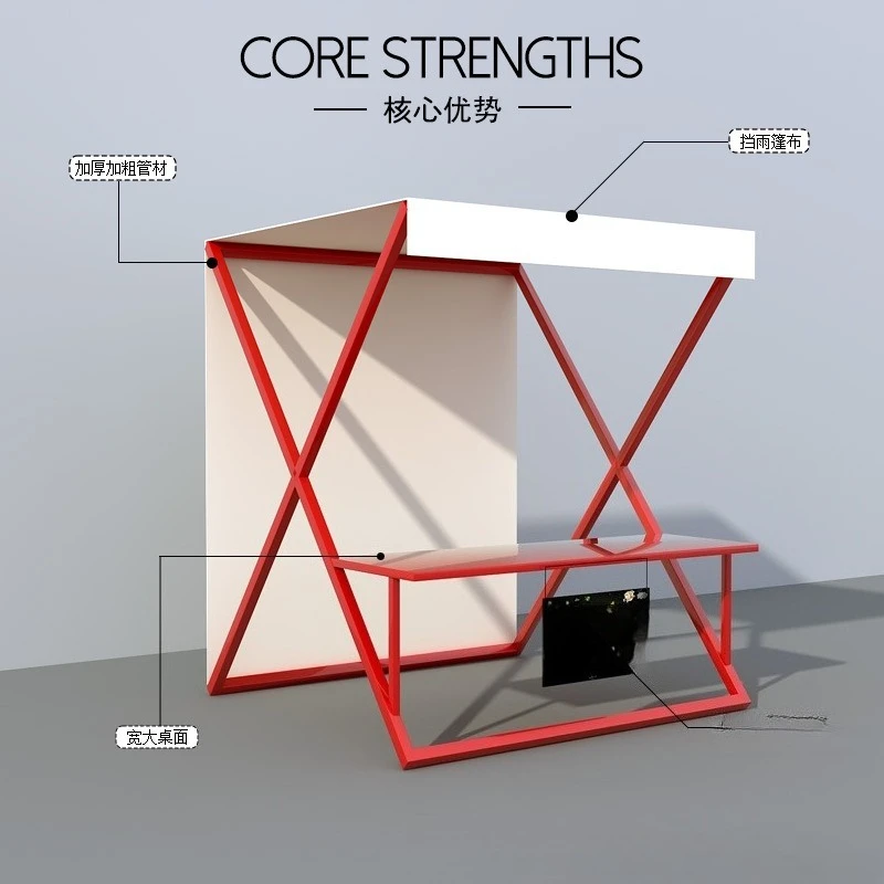 

Internet celebrity night market activities stall table scaffolding market stall display rack outdoor wrought iron movable