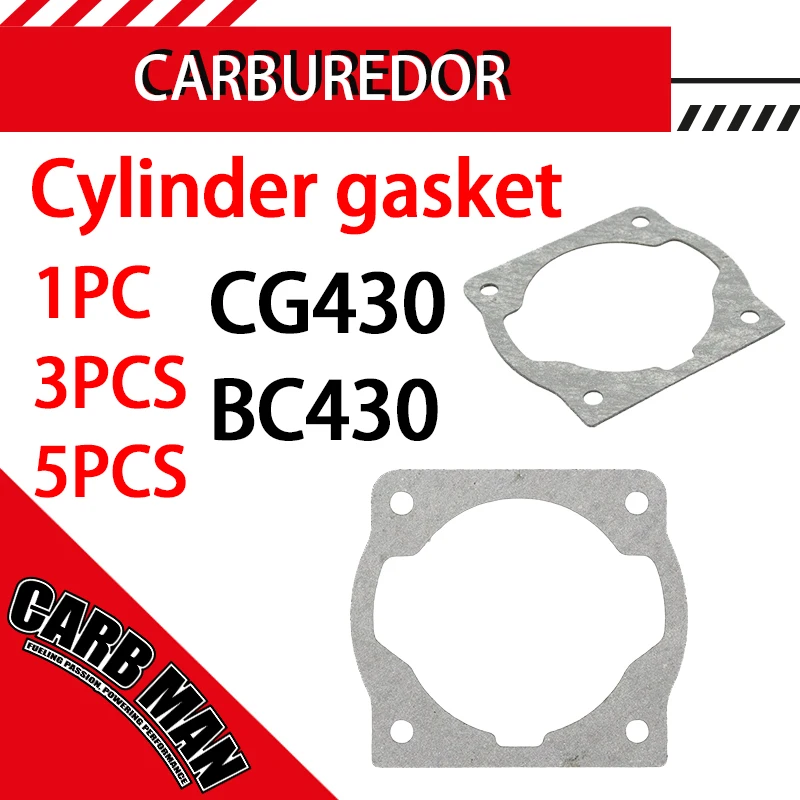 40-5 44-5 Rasentrimmer Freischneider Zylinderdichtung für CG430 CG520 BC430 BC520 TL43 TL52 1E40F-5 1E44F-5 43cc 52cc
