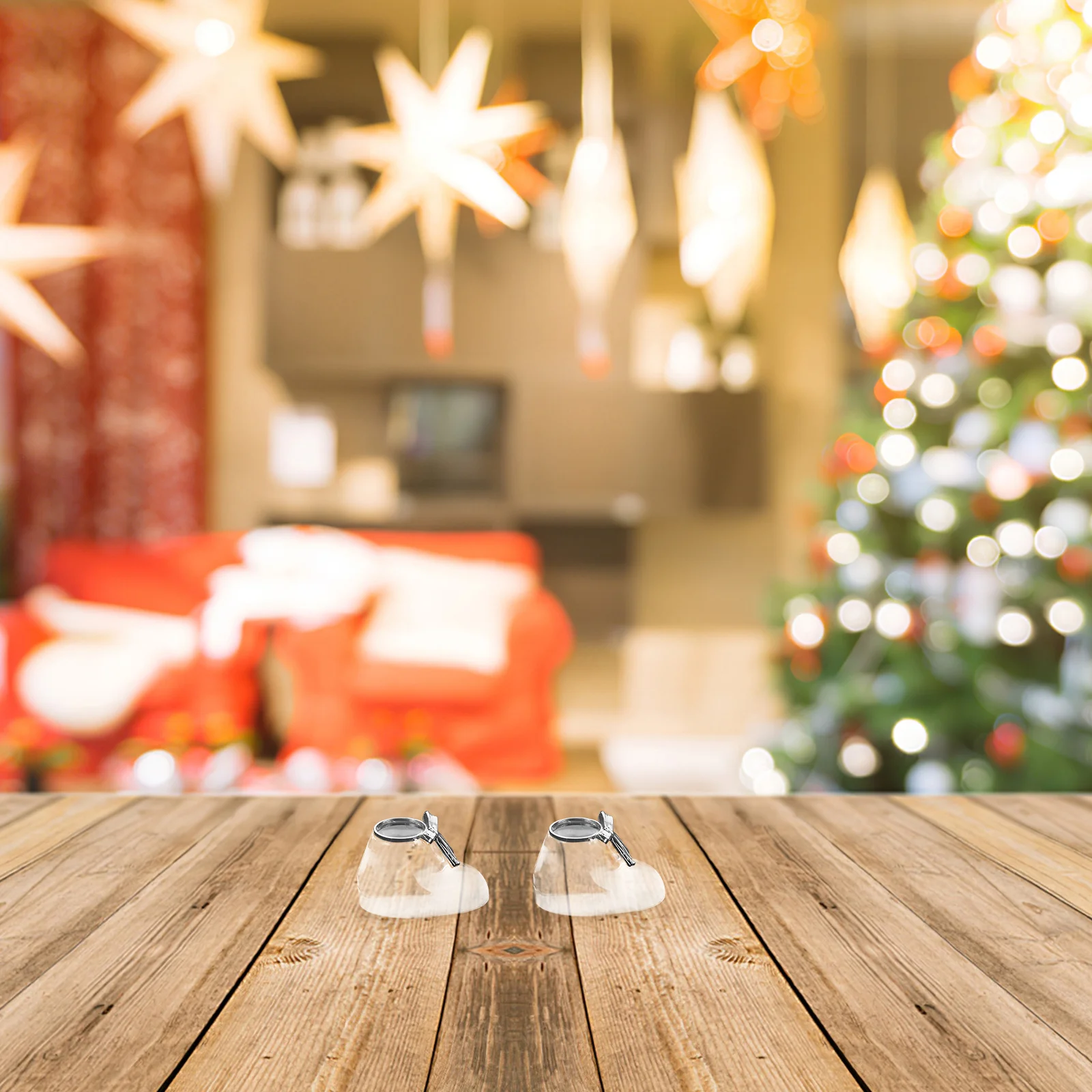 

2Pcs Crystal Shoe Ornament Luxury Transparent Shoe Adorn for Holiday Keepsake Home Decor Tabletop