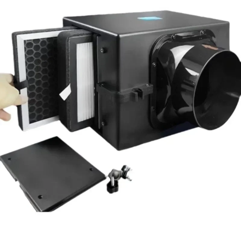 Inline Fresh Air Pre-filter Box Activated Carbon HEPA Filter HVAC PM2.5 Purification Case