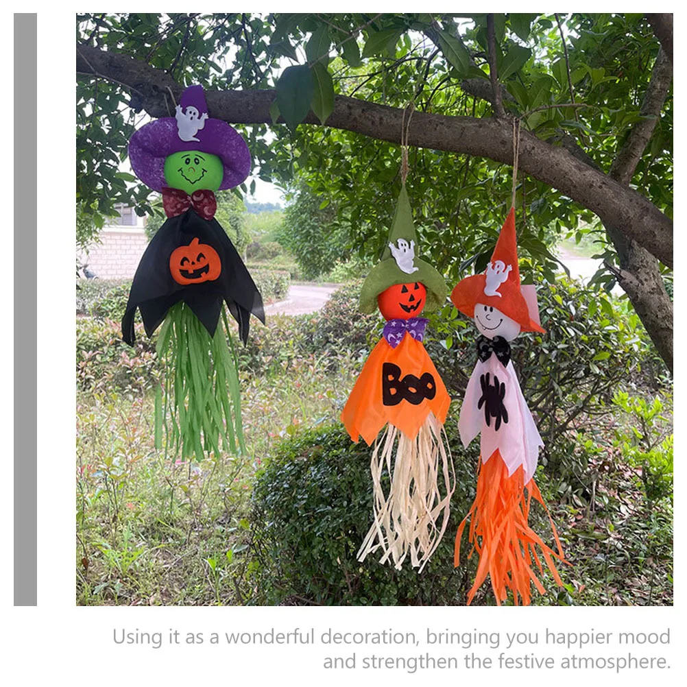 

3pcs Ghost Hanging Decor Cute Halloween For Party Decoration Lightweight Ornament Home Desktop Indoor Use Adorable