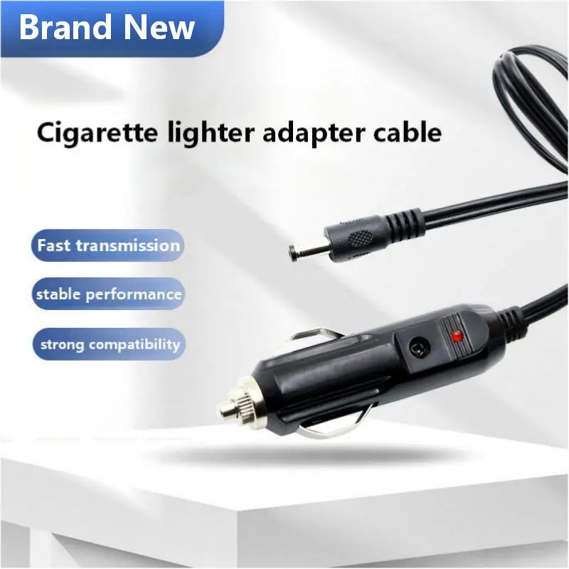 Universal DC Interface 12V Charging Line Connector Car Charger Cable 1m Black Extension Cable Socket Cord for Cigarette Lighter