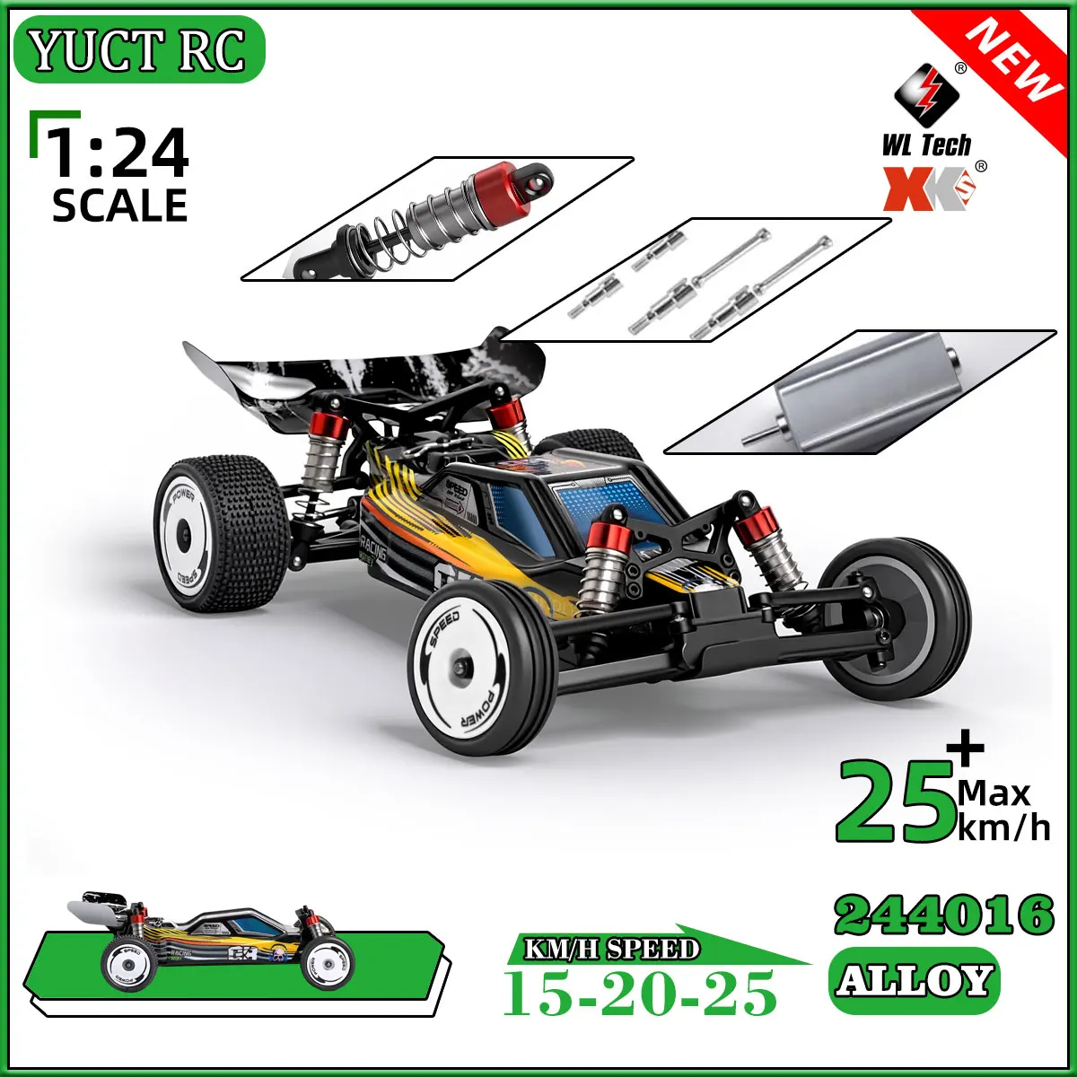 

Новый Wltoys 244016, высокоскоростной, с дистанционным управлением, 1:24, электрический, конкурентоспособный, высокоскоростной, игрушечный автомобиль с дистанционным управлением, радиоуправляемая модель, Рождество