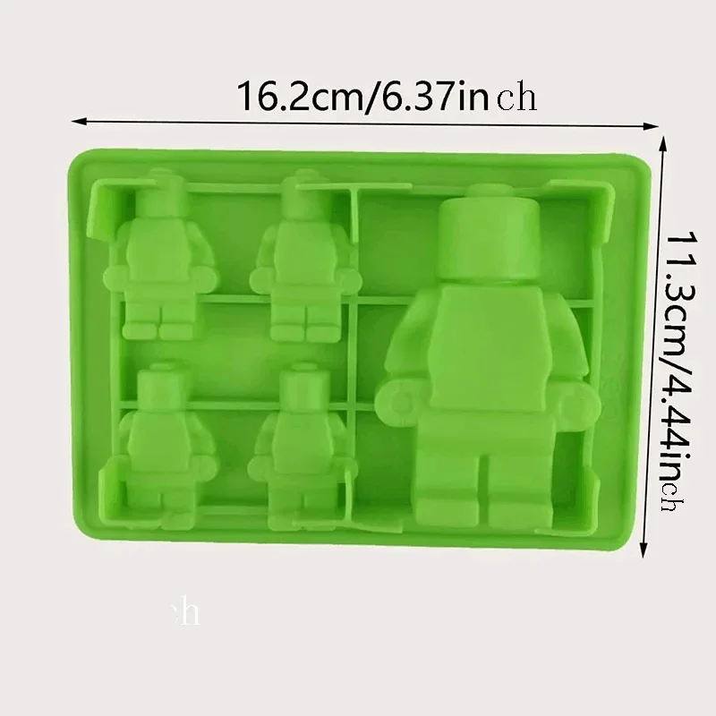 1pc Robot building block mold, handmade silicone mold