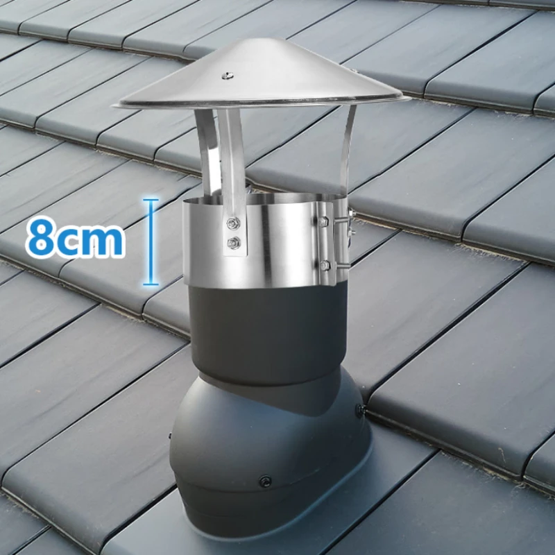 1PC  Chimney Cowl Cap roof rain cap chimney Exhaust Hood Stainless Steel Exterior Wall Air Outlet Stove Pipe Protector Cover