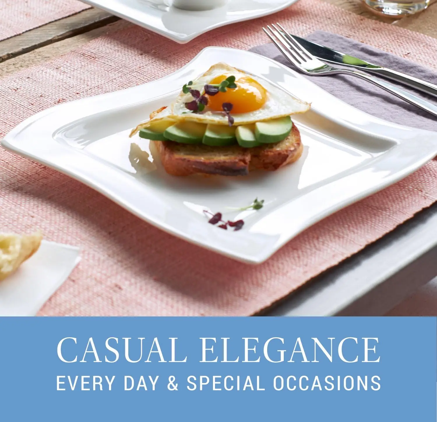 Pratos de salada New Wave Square, conjunto de 4