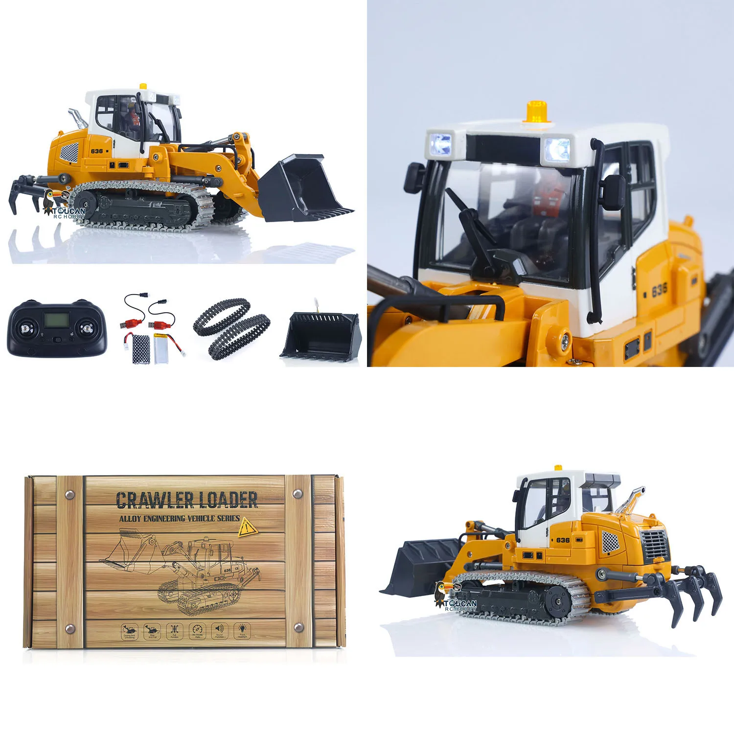 RTR 미니 636 1/50 RC 로더 원격 제어 굴착기 전기 트럭 자동차 건설 장비 취미 장난감 소년 선물