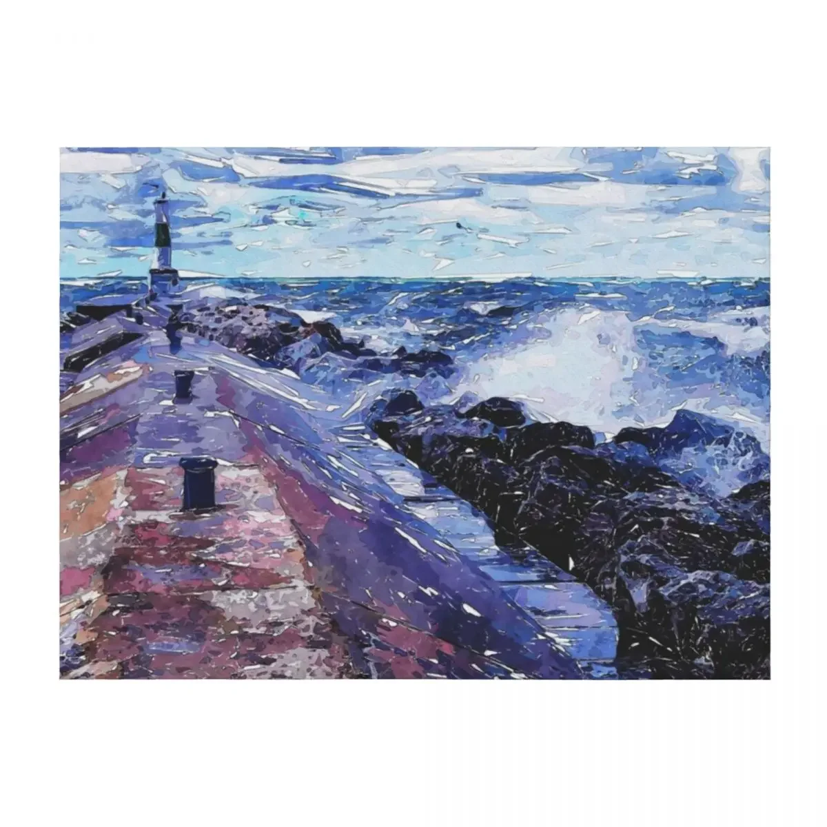 

Lake Michigan Waves Throw Blanket Sofa Luxury St Personalized Gift Large Blankets