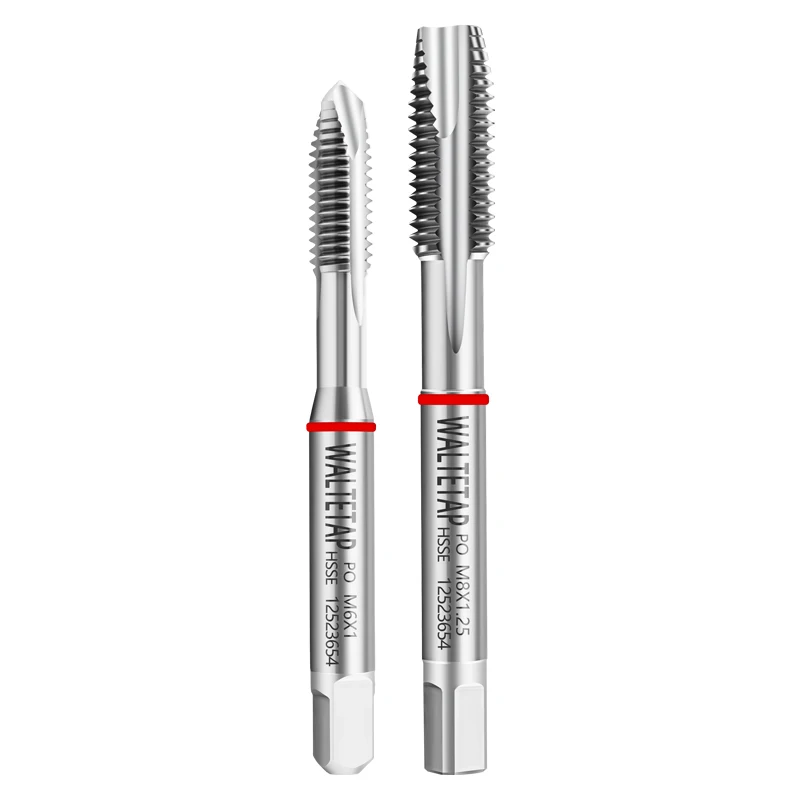WALTETAP HSSE-M35 Red Ring Spiral Pointed Tap M2 M2.5 M3 M4 M5 M6 M8 M10 M12 M14 M16 M18 M20 Metric Machine Screw Thread Taps
