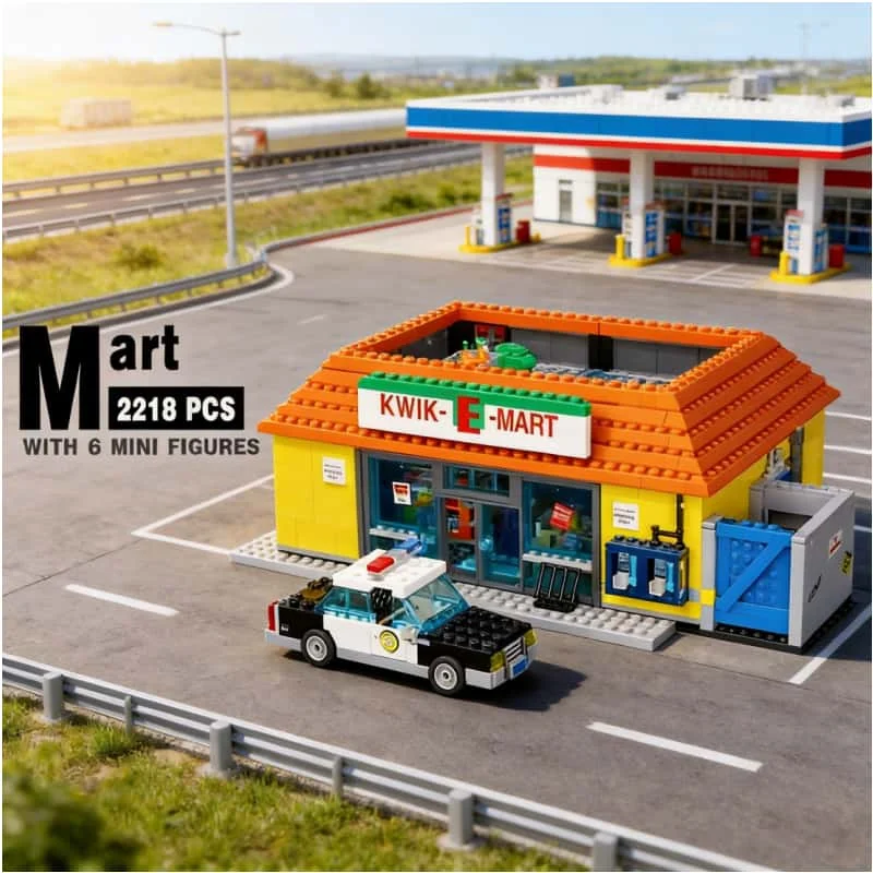 

2179 деталей конструктора Kuaigong Supermarket Virginia Simpson: модель супермаркета, игрушка, подарок на день рождения и Рождество