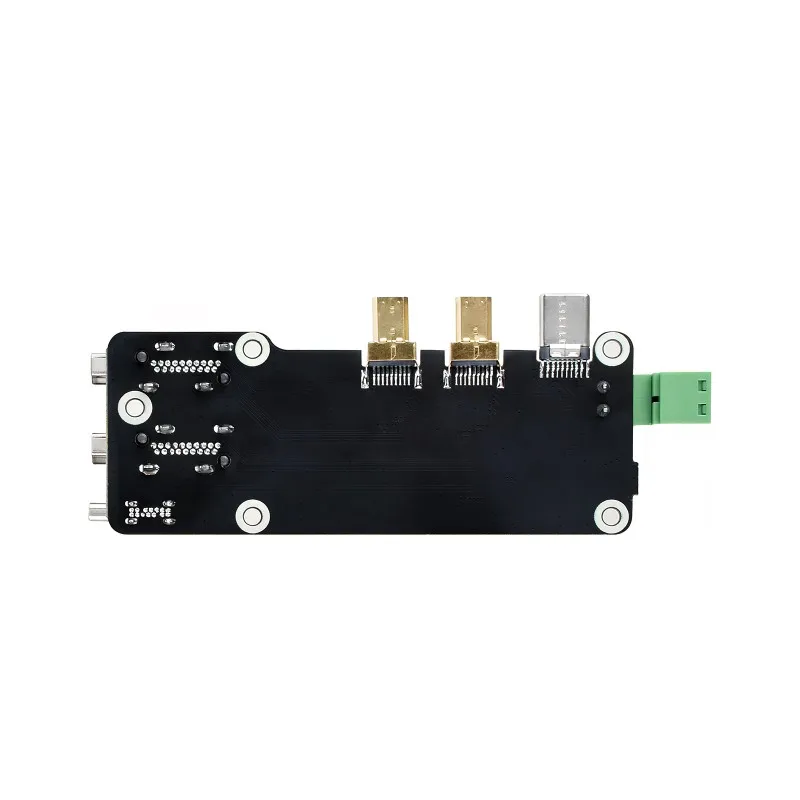 Micro HDMI to HDMI Multifunctional Adapter,Supports Dual 4K Outputs,Compatible with Raspberry Pi 5/4B,Two Power Supply Methods