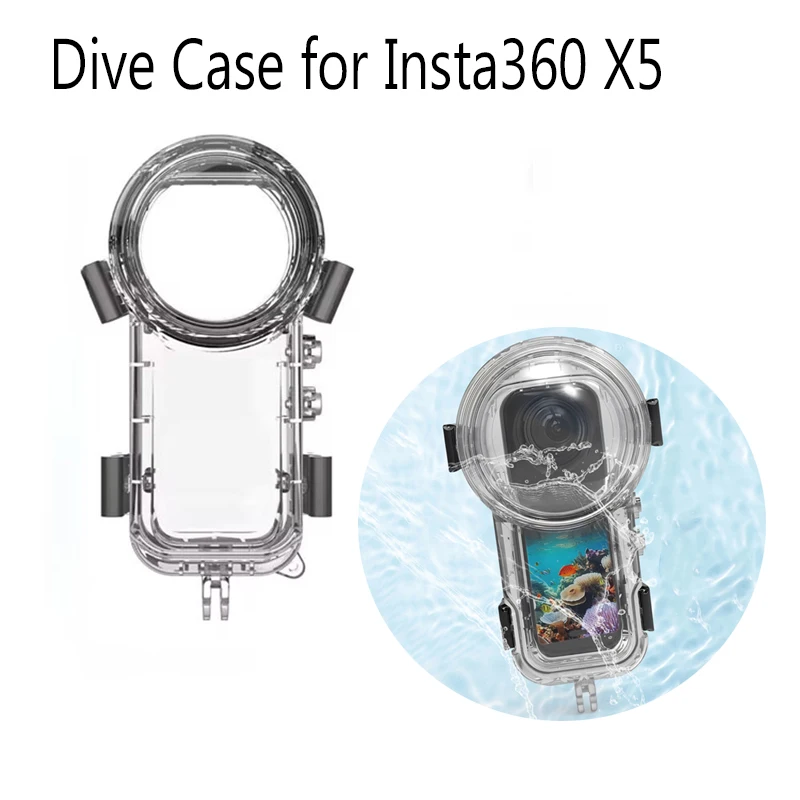 

Dive Case for Insta360 X5 60m Waterproof Dive Case Housing Transmittance Is 95% Waterproof Dive Case Housing for Insta360 X5
