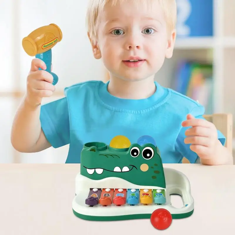 Xylophone Toy  Baby Music Instrument Toys Sand Hammer Crocodile Mallets Orff Music Instrument Preschool Early Learning Toys