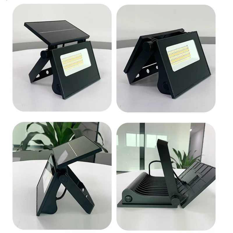 ABNM 8 Foldable LED Solar Floodlights Outdoor Garden Lights Human Body Induction Wall Lights Bright Solar Lighting