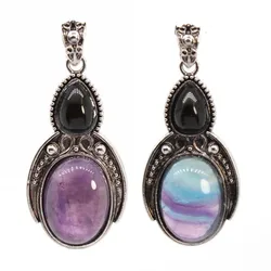 Crystal Stone Penguin Pendant For Women Necklace DIY Natural Amethyst Quartz Agate Fluorite Gemstone Pendant Jewelry No Chain