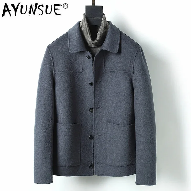 

AYUNSUE 2020 Wool Coat Men Autumn Winter Woolen Coat Down Jacket Korean Overcoat Coats Men Abrigo Hombre MC19D054 KJ4290