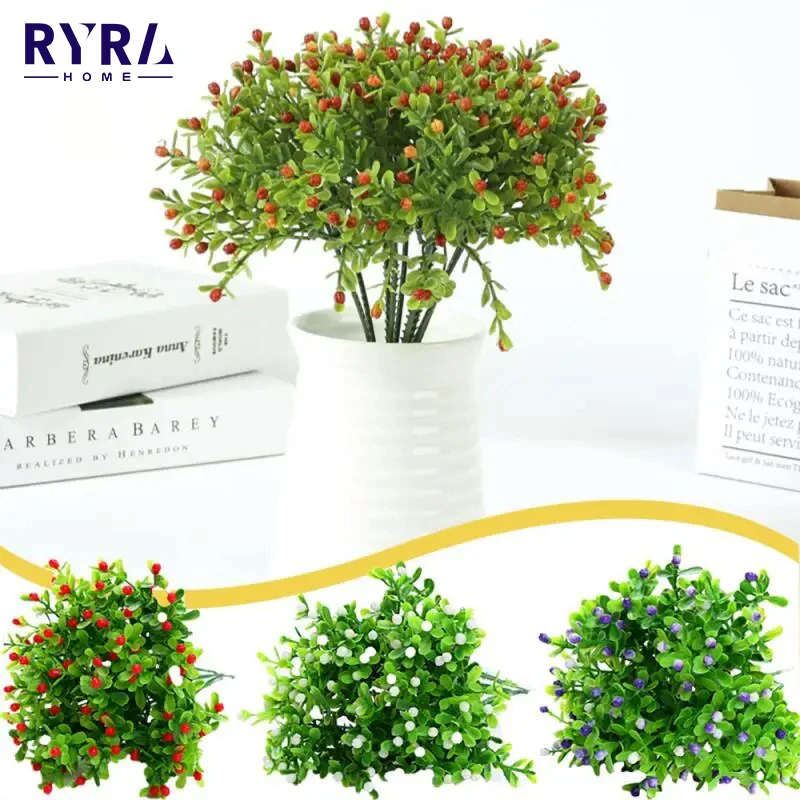 Artificial Green Plant Fake Eucalyptus Leaf Flower Arrangement Accessories Wedding Home Decoration Fake Flowers Decoration Hotel