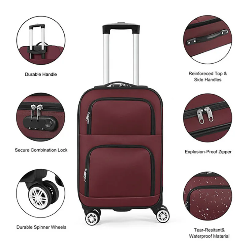 20inch Luggage Oxford Cloth Maletas Viaje Travel Suitcases Offers with Wheels Designer Luxury Bag