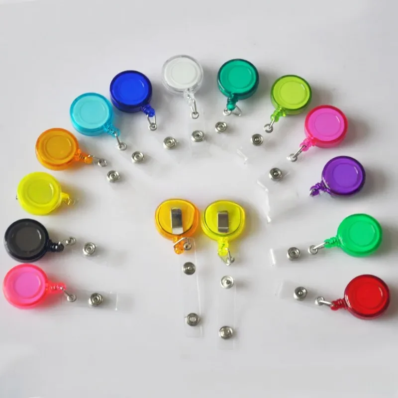 

1pc ABS Badge Reel Retractable ID Tag Clip Pass Work Card Accessories Working Permit Clip Reel for Staff Workers Nurse