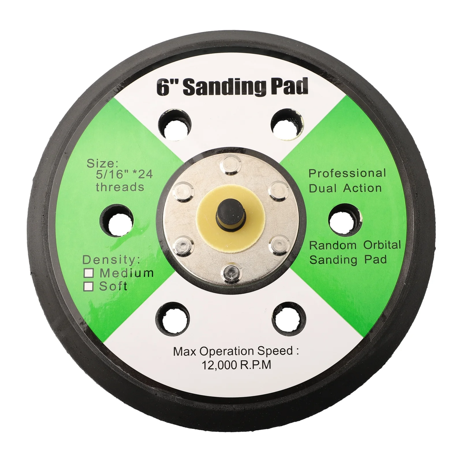 150mm Sander Backing Pad With 6 Holes Compatible With Air Sanders And Polishers Easy Grip Attachment Construction