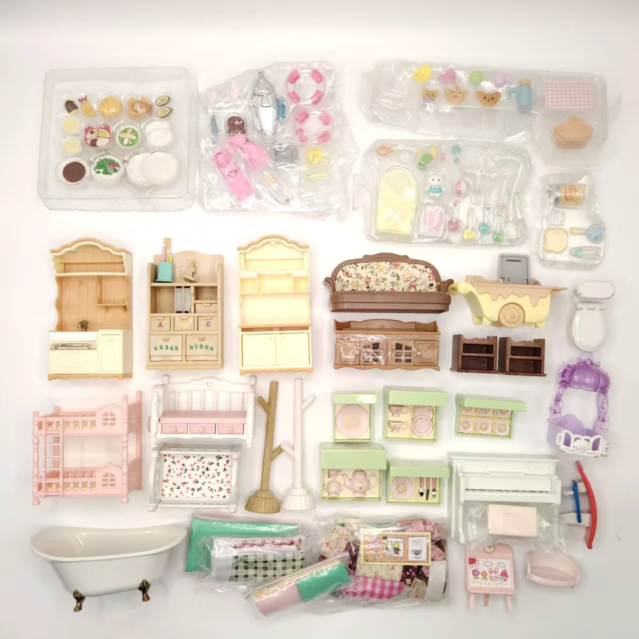 Muebles Originales para Casas de Muñecas, Figuras de Animales del Bosque, Cocinas Japonesas a Escala 1:12, Set de Juego de Cocina para Casa de Muñecas, Figuras de Acción, Regalos