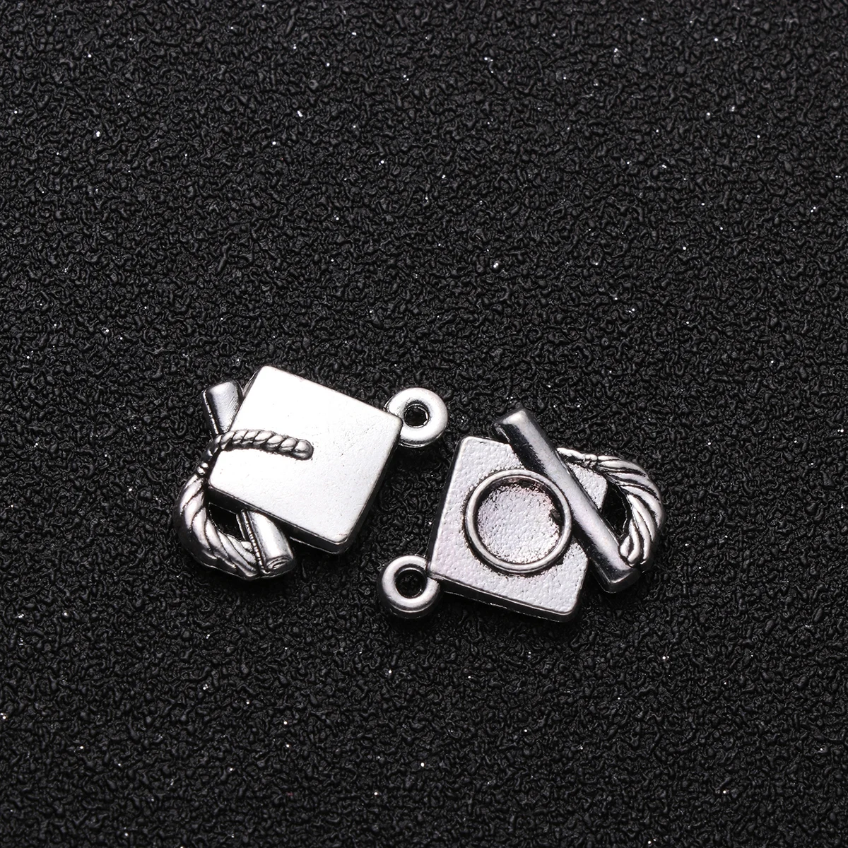 

20 Pcs Graduation Charm Bracelet Cap Accessories Jewelry Making Pendants DIY Charms