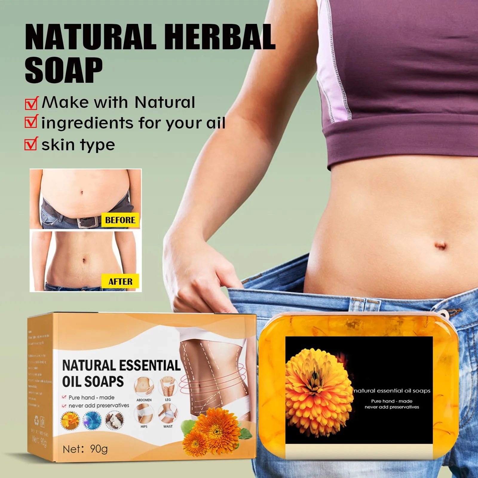 Anticellulite Firming Soap Burning Slimming For All Skin Types Fast fat reducing soap Natural Essence 2024