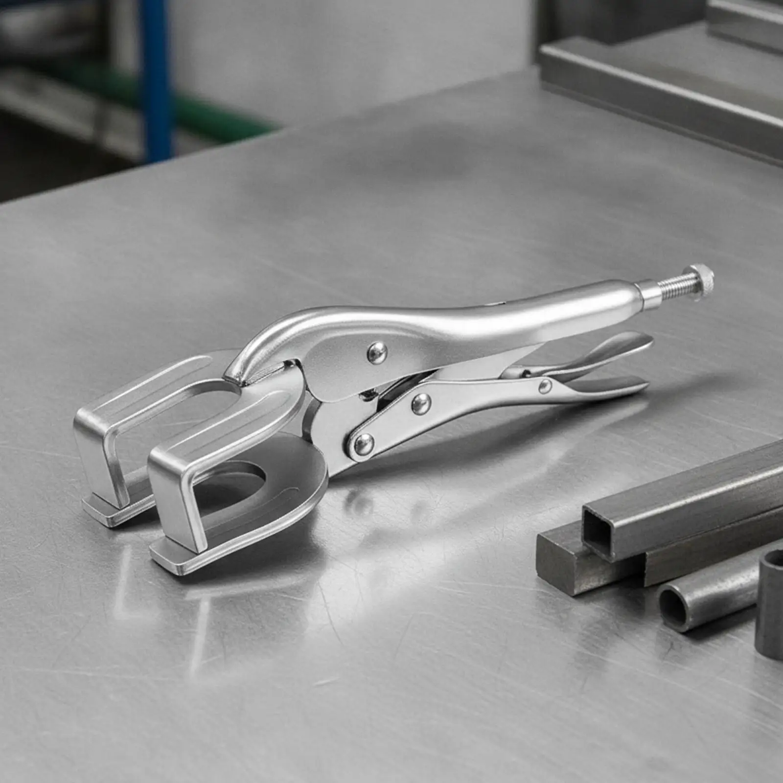 Heavy Duty Adjustable Locking Pliers Welding Clamp Metal Curved Jaw Grip Tool for Fabrication and Household Use