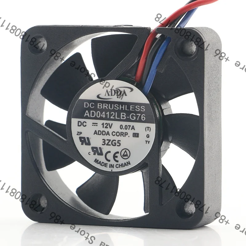 New original Taiwan Xixi ADDA 5V 24V 48V 4010 40X40X10MM 4CM three-wire super quiet AD0412LB-G76 cooling fan DC 12V 0.07A